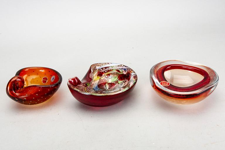 Samling glas, 7 st, Murano, Venedig, 1900-talets mitt.