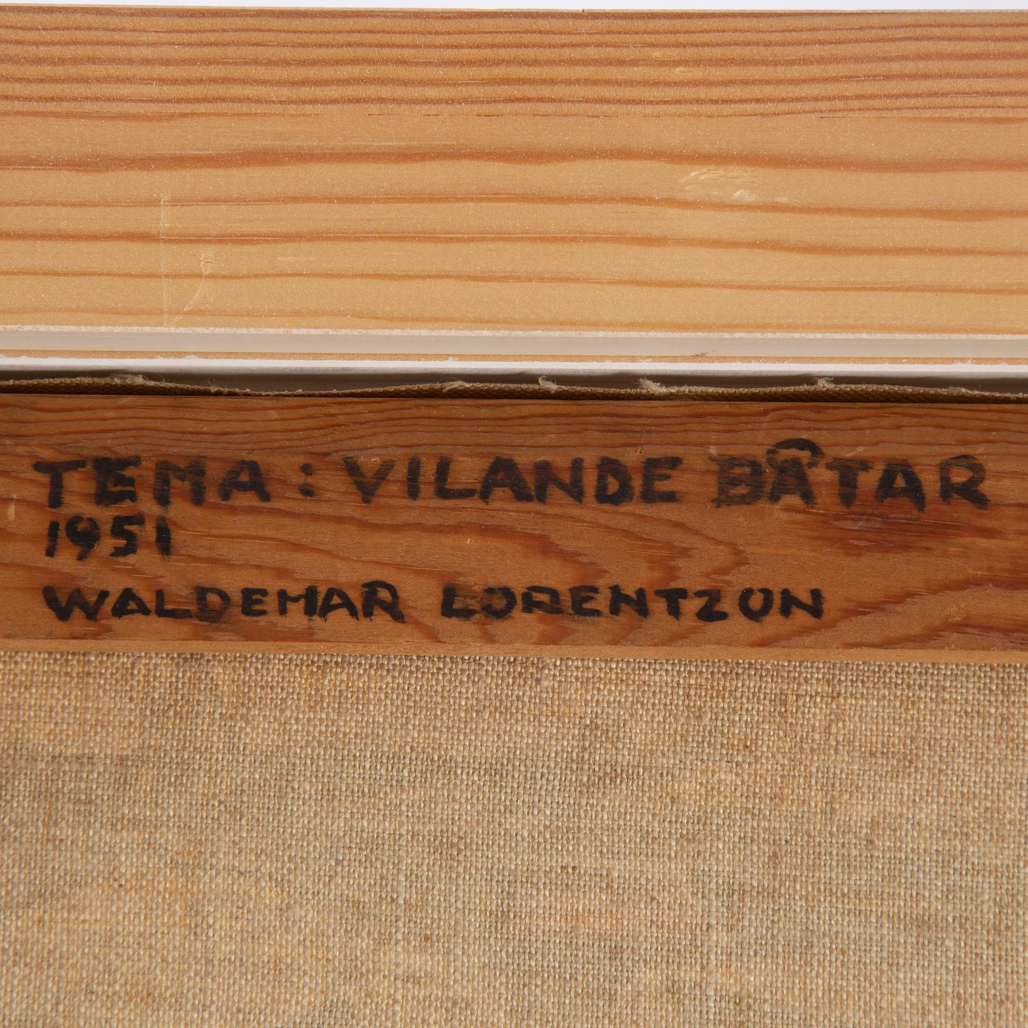 WALDEMAR LORENTZON, olja på duk, signerad.