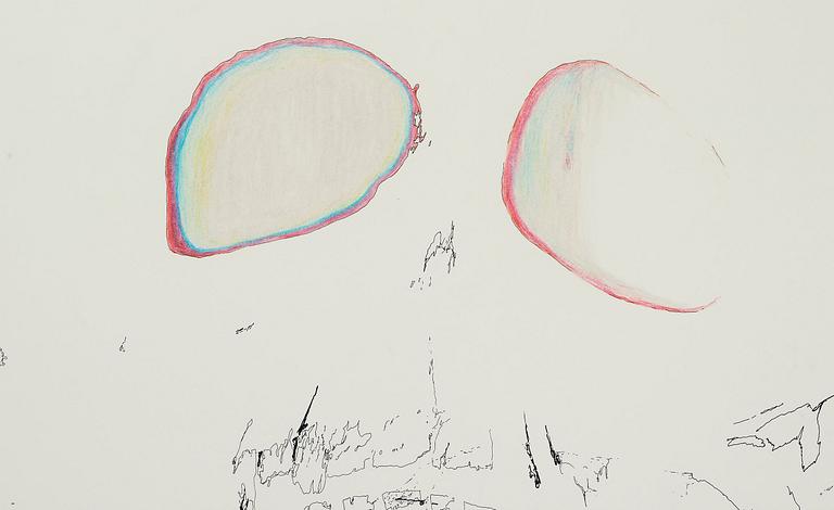 Matt Greene, executed in 2003, ink and crayon on paper.