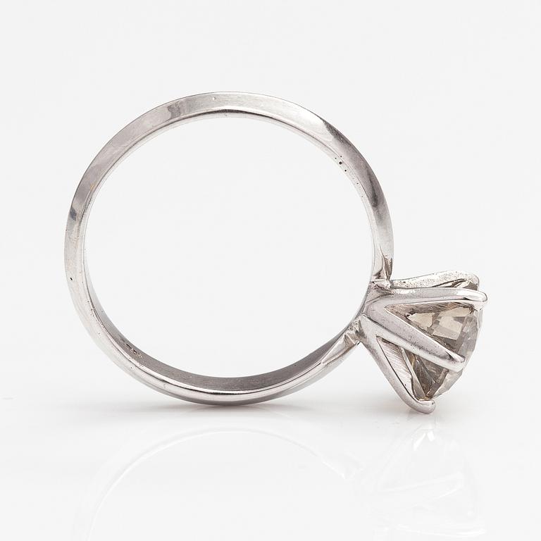 Ring, 14K vitguld, diamant ca 2.51 ct.