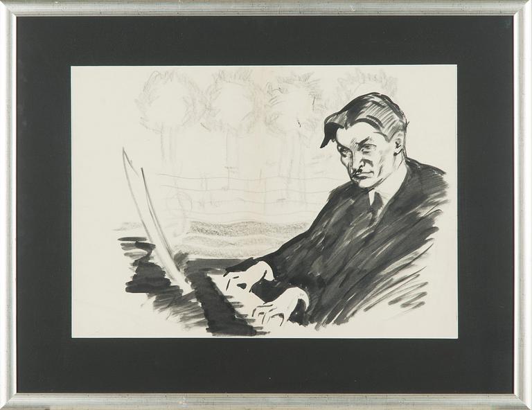 Santeri Salokivi, Selim Palmgren vid pianot.