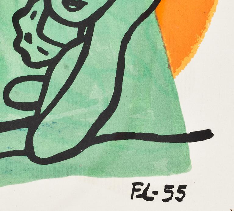 FERNAND LÉGER, efter. Monogramsignatur och daterad -55.