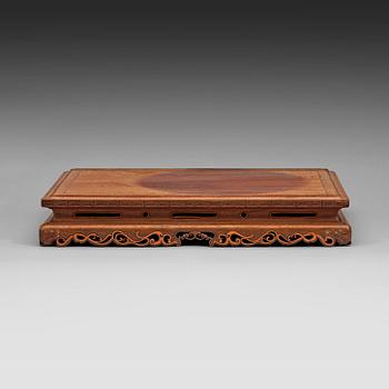 A hardwood stand, Qing dynasty, late 19th century.