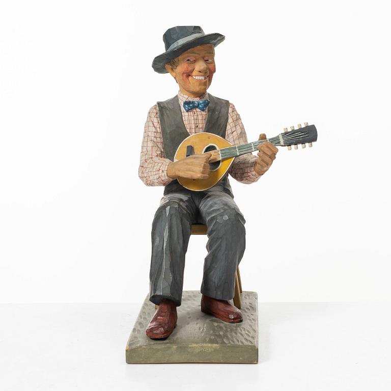 Herman Rosell, tillskriven, skulptur, trä, signerad Leo Spanien 1943.