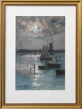 An watercolor by Anna Gardell- Ericson signed and dated Marstrand -94(?).