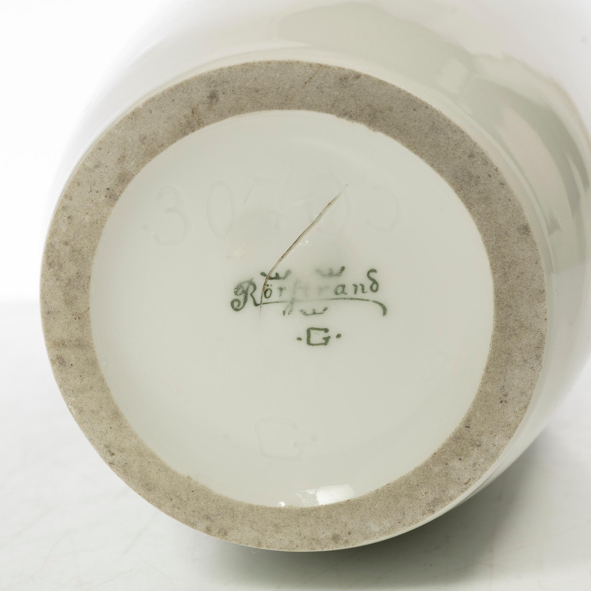 Georg Asplung, vas, porslin, Jugend, Rörstrand, omkring år 1900.