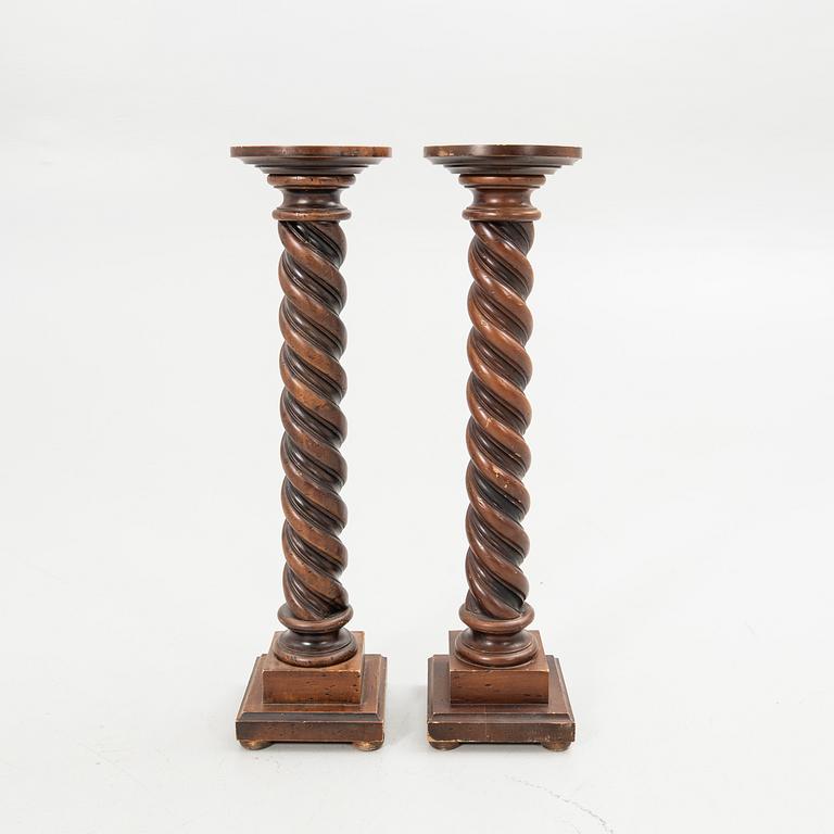 Pedestals, a pair, 20th century.