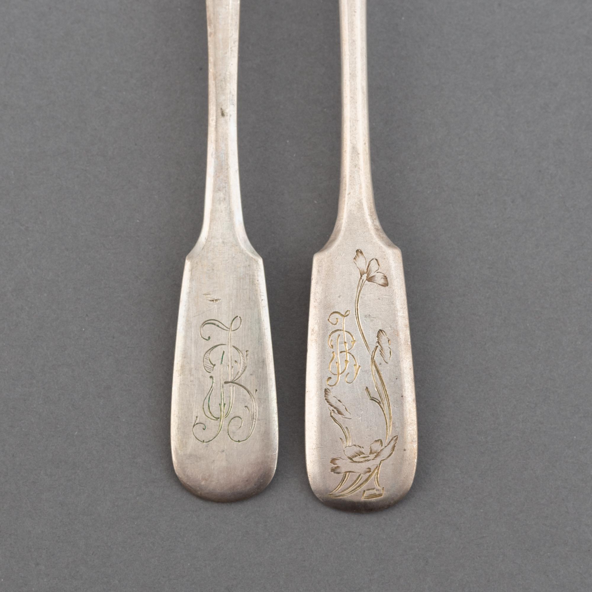 36 pieces silver cutlery, including Moscow 1894-95.