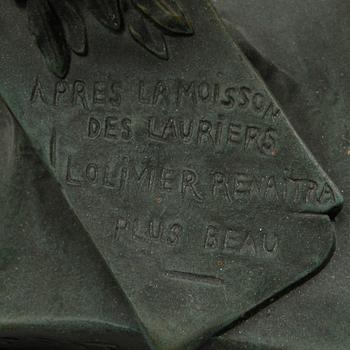 ÉMILE LOUIS PICAULT, efter, skulptur, patinerad metall, Märkt E Picault.