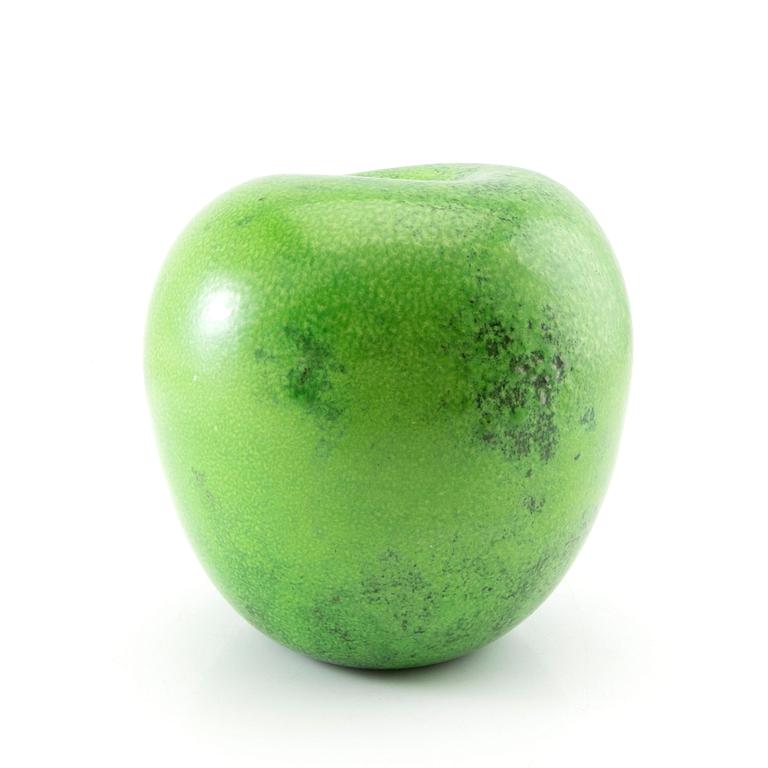 Hans Hedberg, a faience sculpture of an apple, Biot, France.