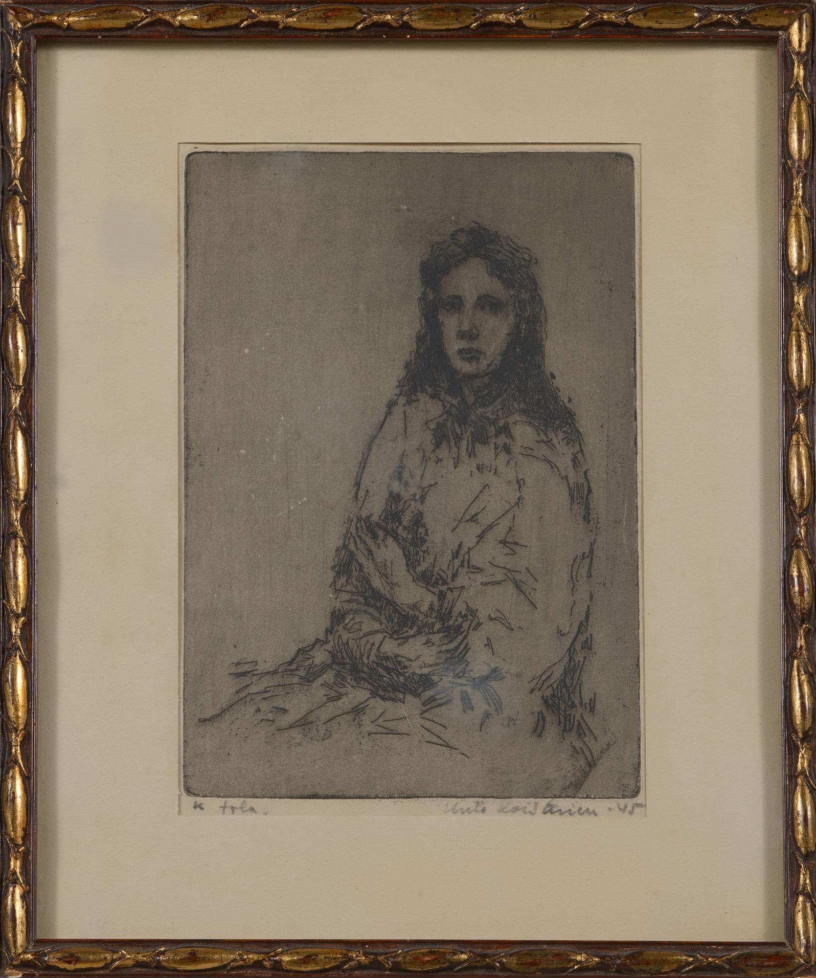 Unto Koistinen, etching, signed and dated -45, marked tpla.
