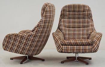 FÅTÖLJER, ett par, "Swefurn", Slättemöbler, 1970-tal.