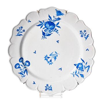 A Swedish Rörstrand faience dish, dated 27/8 1767.