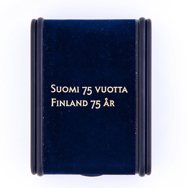JUBILEUMSMYNT, guld (900), Finland, 1000 mk, Finland 75 år.
