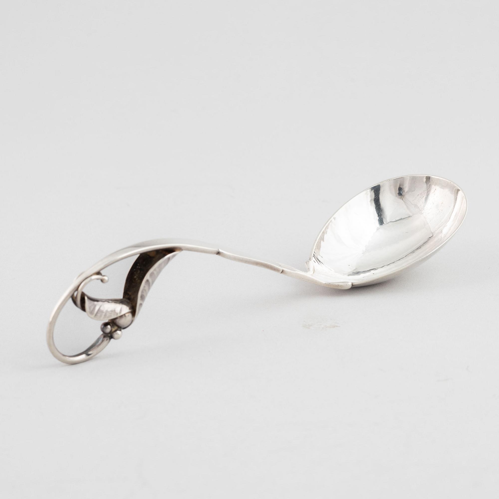 Georg Jensen, a silver serving spoon, Denmark, after 1950.