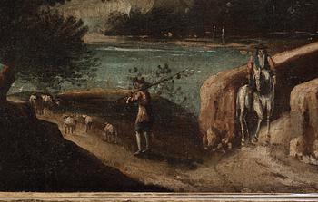 Italian landscape with figures.