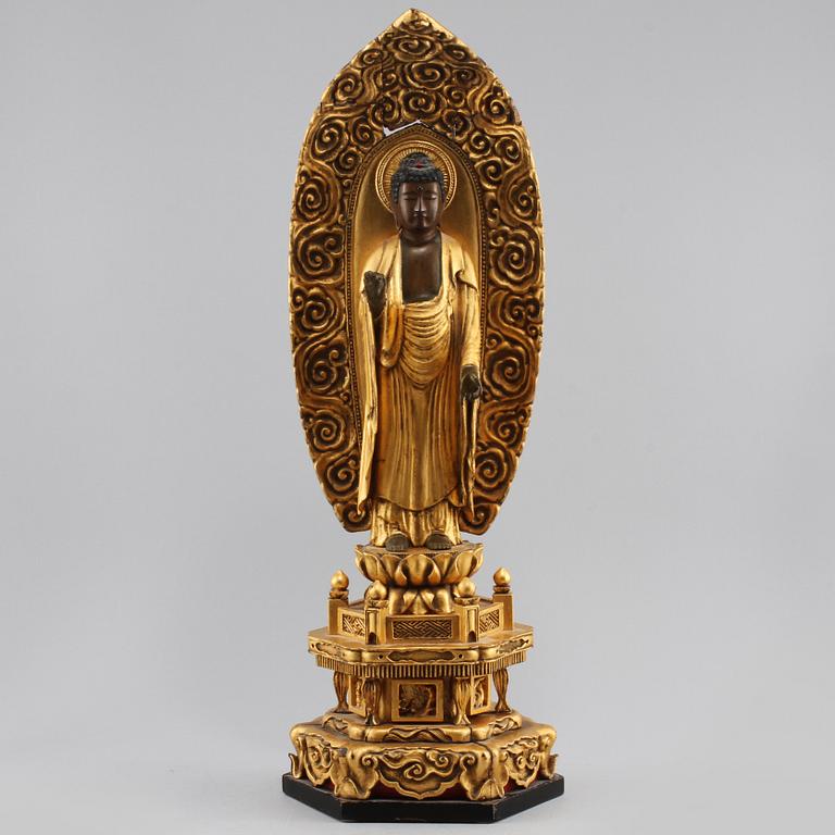 SKULPTUR, trä, orientalisk, omkring år 1900.