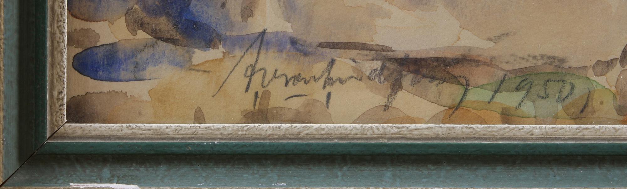 ANTON LINDFORS, akvarell, sign o dat 1950.