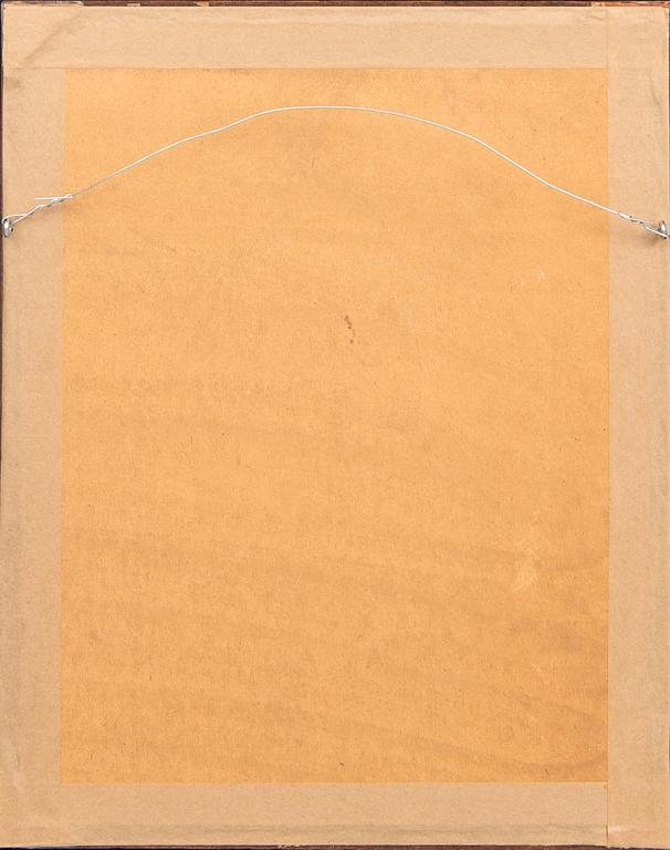 Bent Sorensen, oil on paper signed.