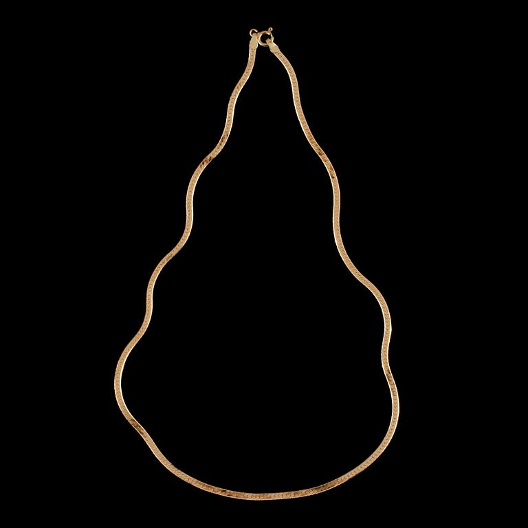 HALSKEDJA, 18k guld, kattfotstämplat. Vikt 6 g.