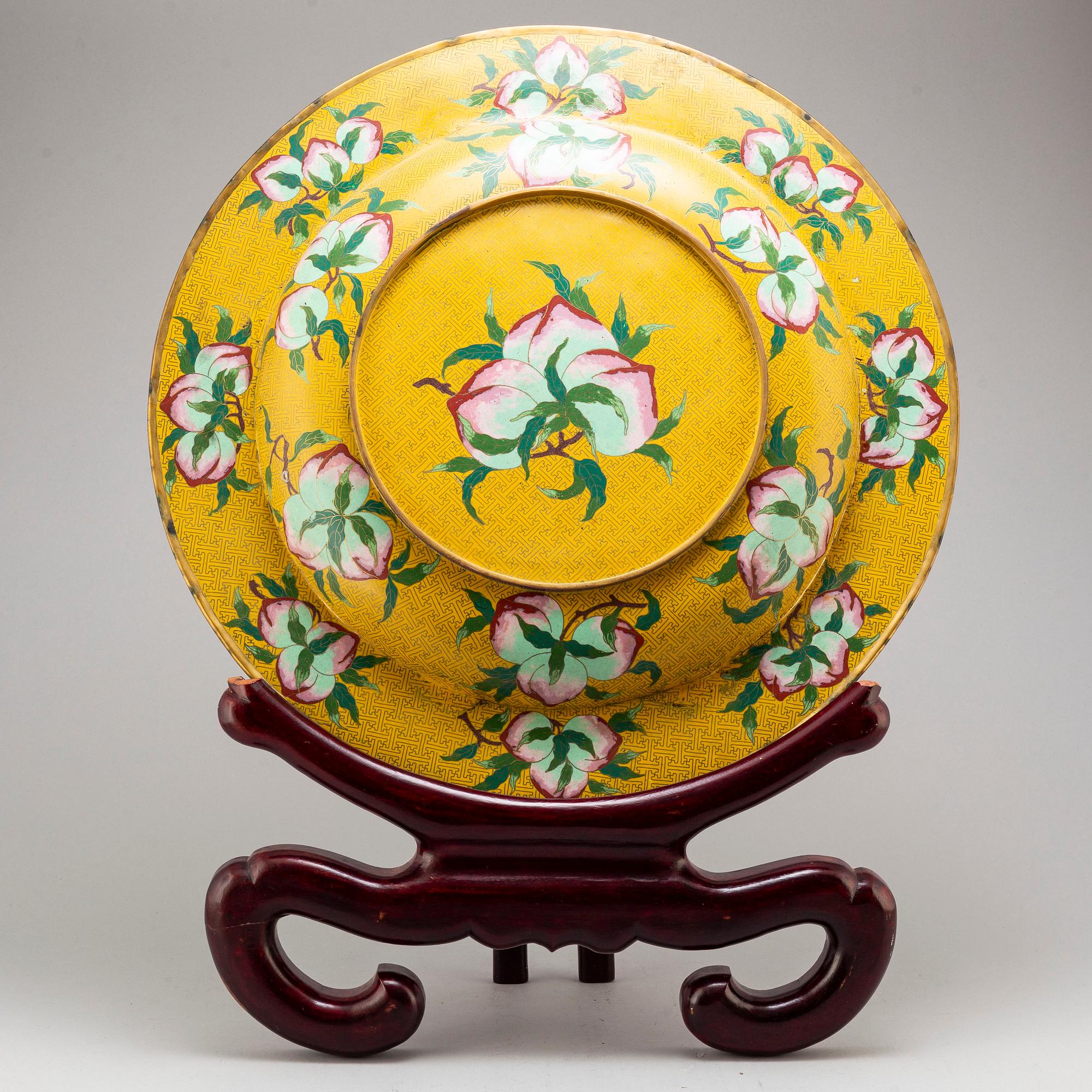 PRAKTFAT, cloisonné. Kina,  modern tillverkning.