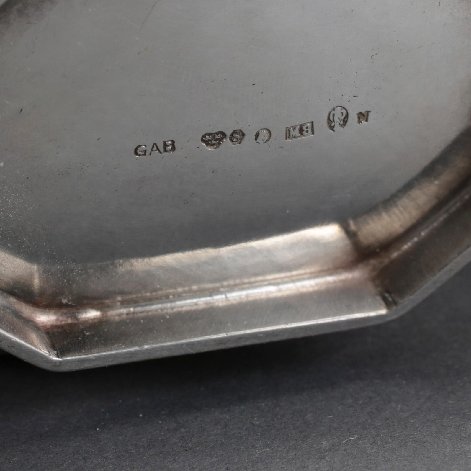 KAFFESERVIS, 3 delar. Silver, GAB Stockholm 1938. Tot ca 930 g.