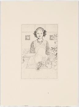 CARL LARSSON, 6 st, gravyrer, Uppsala 1983.