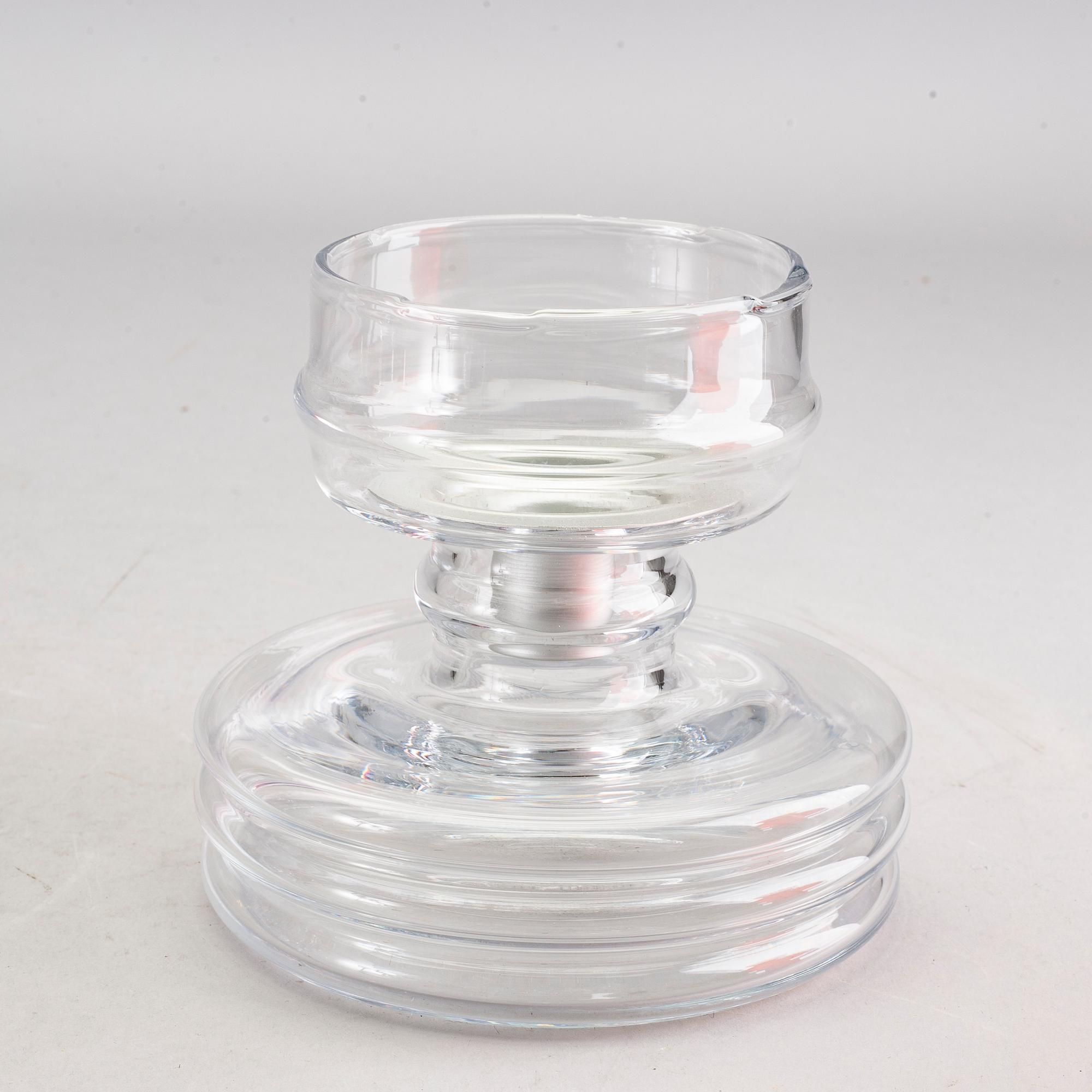 NANNY STILL, lyktor, 3 st, "Apollo 1960", glas, Riihimäen Lasi, 1970-tal.