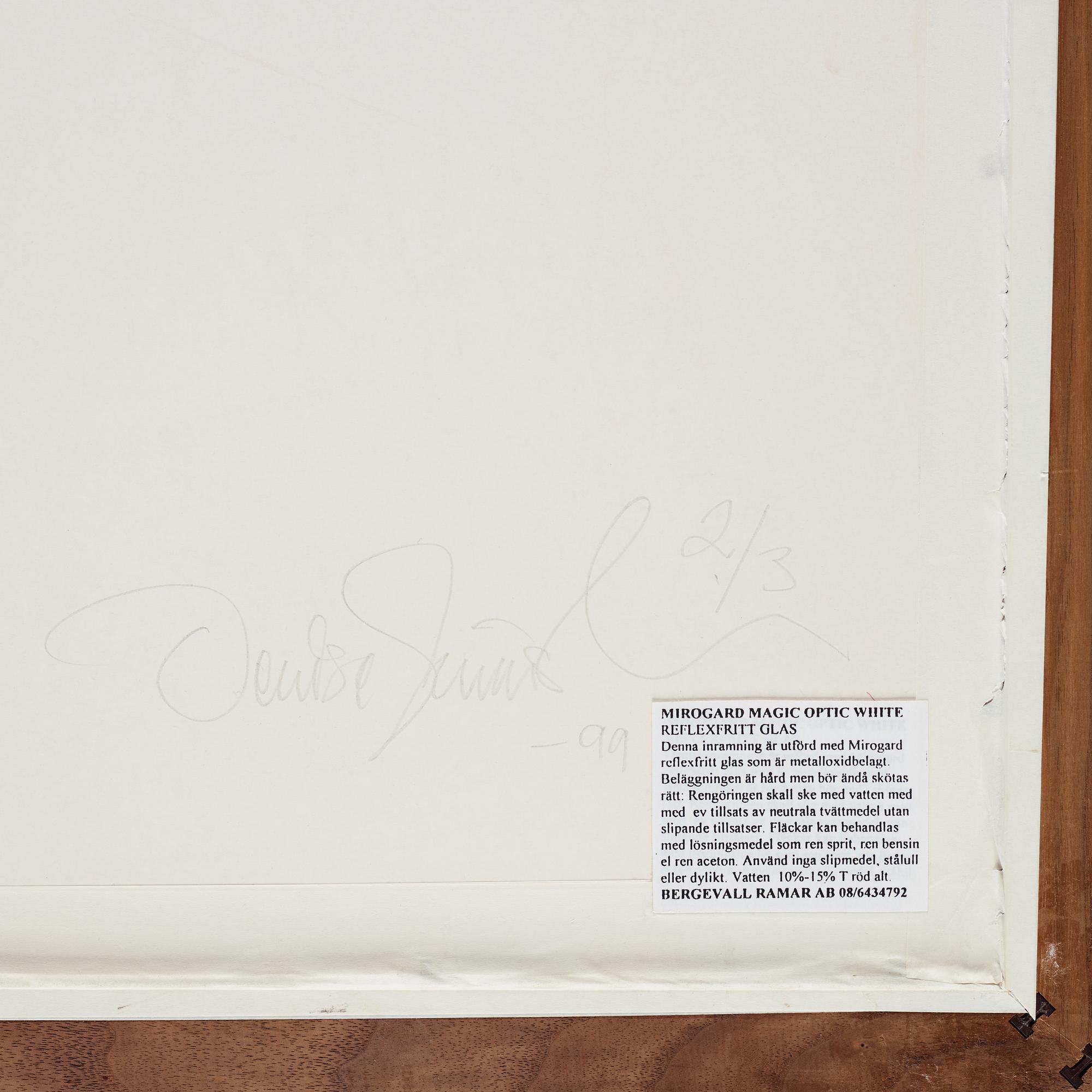 Denise Grünstein, photograph signed and numbered 2/3 on verso.