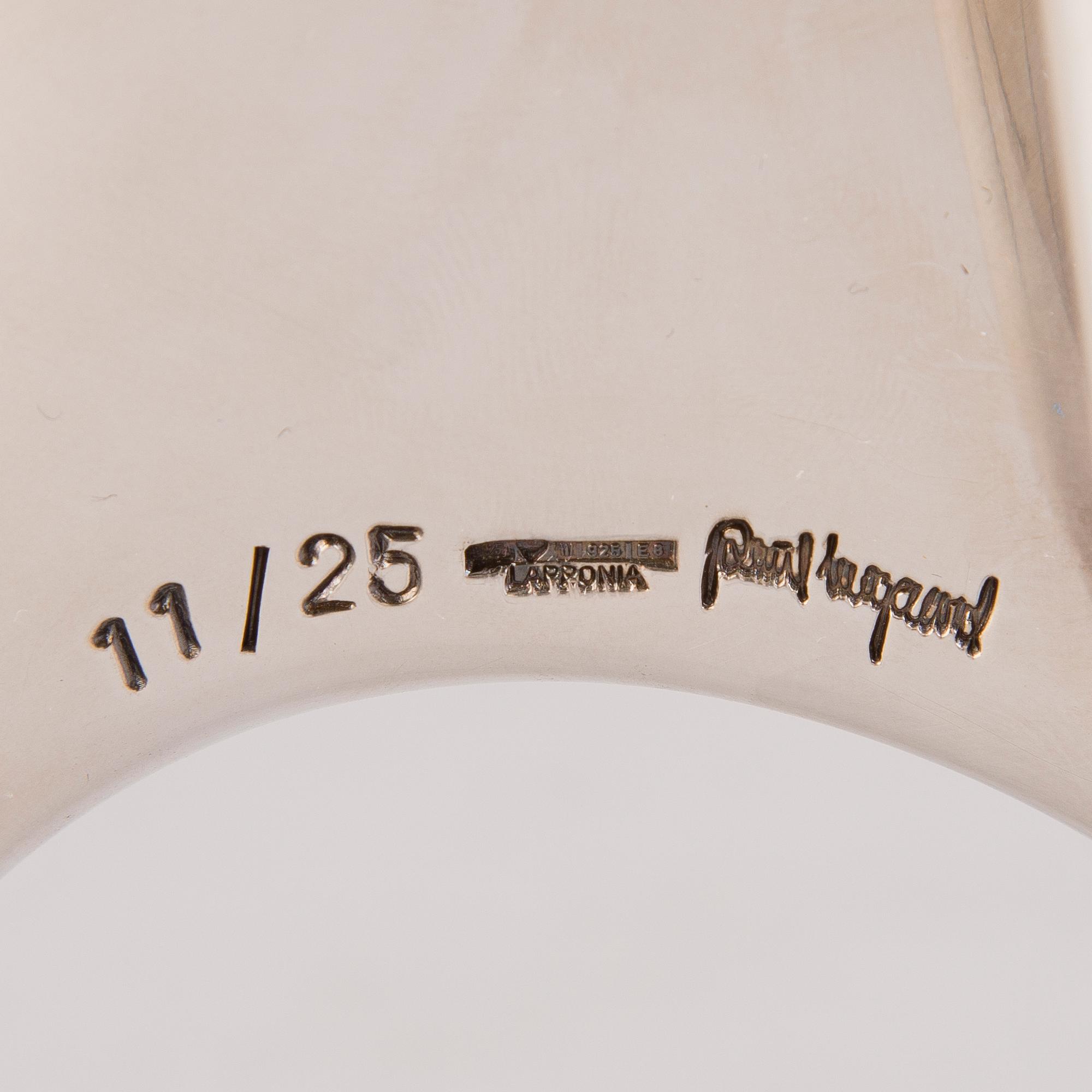 POUL HAVGAARD, SKULPTUR, silver. Lapponia 1982.