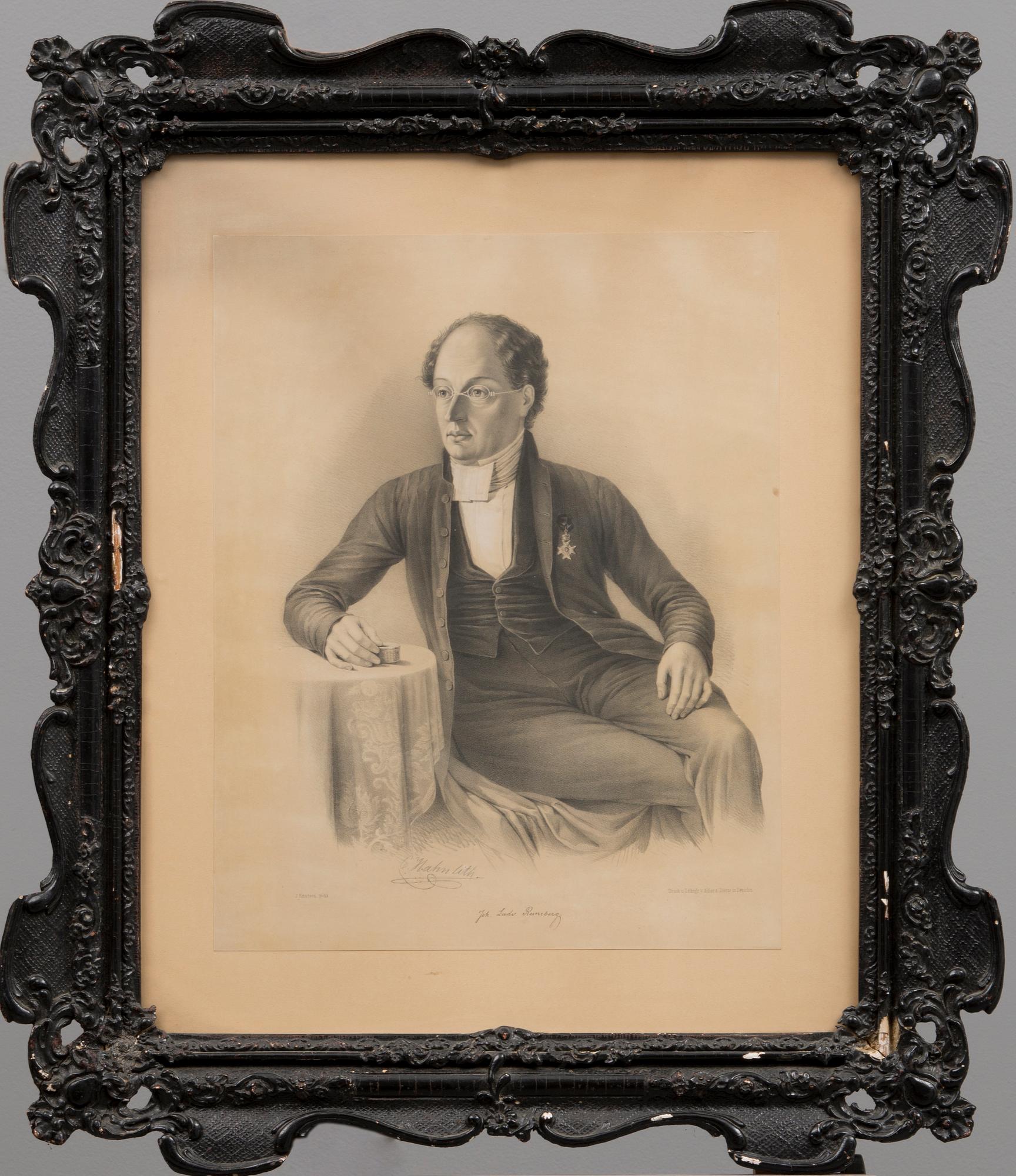 JOHAN KNUTSON, hänen mukaansa, litografia, Adler & Dietze, 1800-luku.