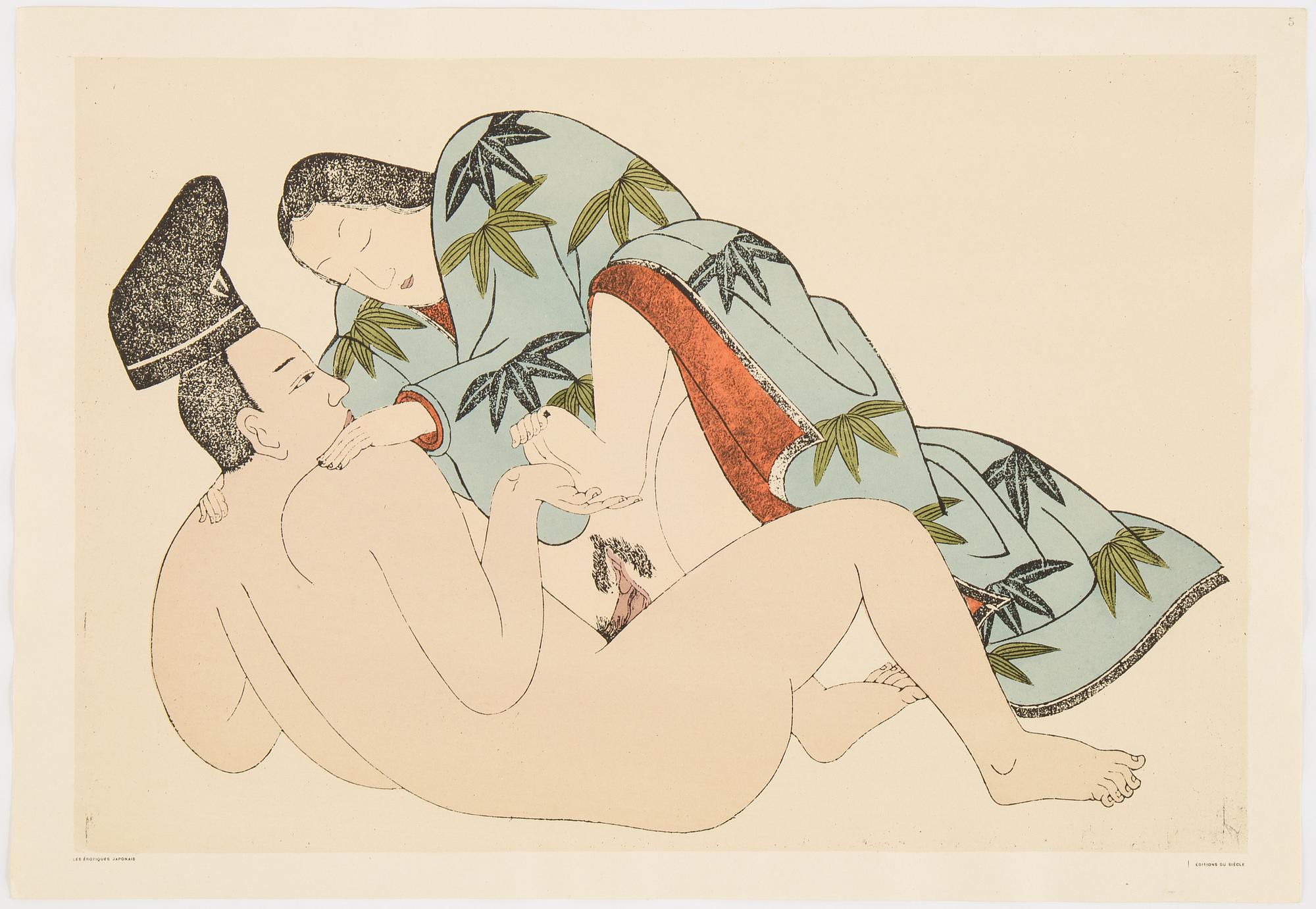 Mapp av Francois Poncetton, Les Erotiques Japonais, Paris, Editions du Siecle, 121 Bouleard Saint-Michel. MCMXXV.