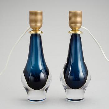 A pair of table lamps by Mona Morales-Schildt for Kosta.