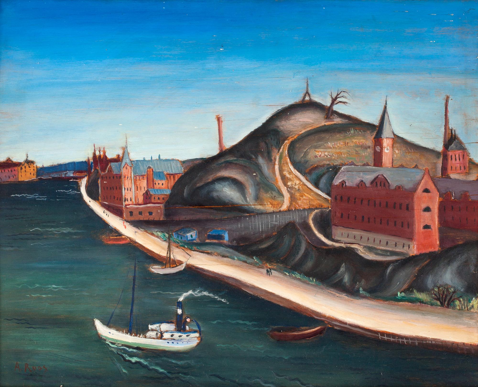 Alexander Roos, "Från Långholmsbergen" (View over Stockholm).