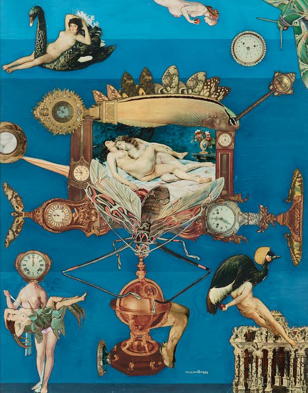 MAX WALTER SVANBERG, collage, signed and dated -64.