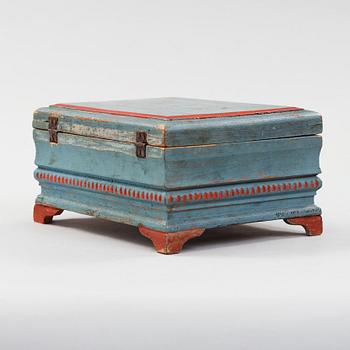 a wooden box marked JJD 1814.