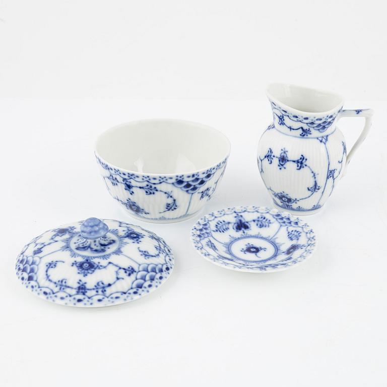 Royal Copenhagen, a 28-piece 'Musselmalet' porcelain coffee service, Denmark.