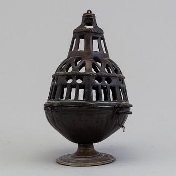 A BRONZE CENSER, probably northern european, late medieval.
