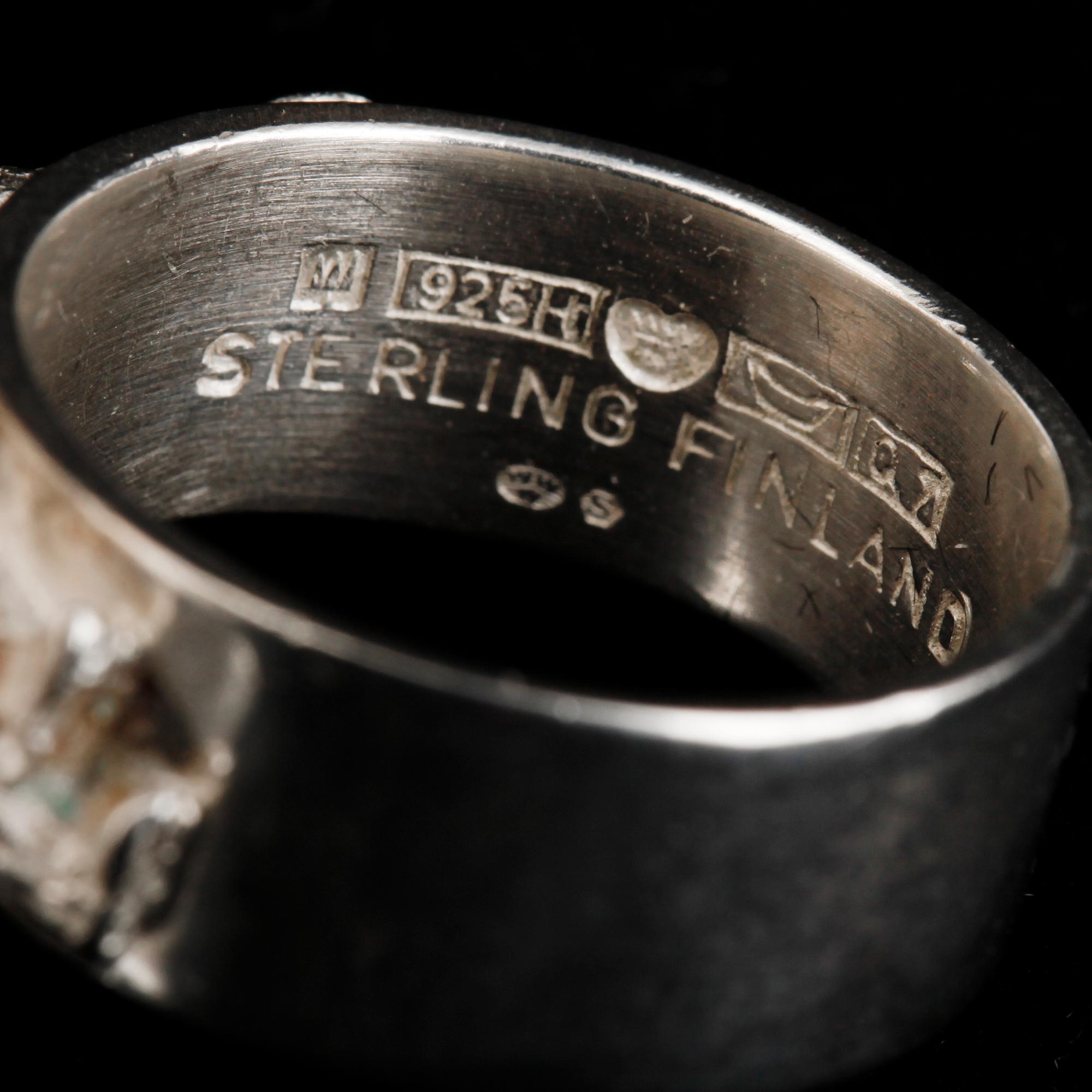 RING, sterlingsilver, Björn Weckström, Lapponia, Finland.