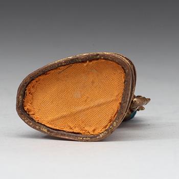 SHADAKSHARI LOKESHVARA, förgylld kopparhaltig brons. Tibet, 1500-tal eller tidigare.
