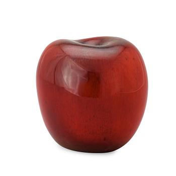 A Hans Hedberg faience apple, Biot, France.