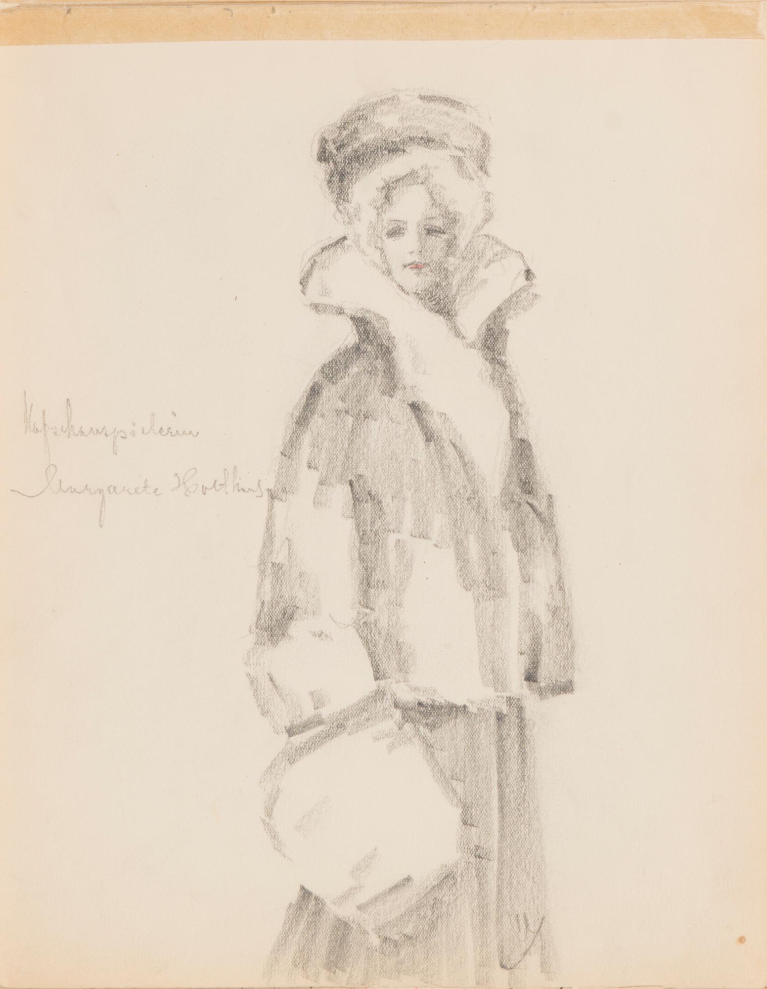 CARL JENSEN-CARLÉN, a scetch book with drawings, mixed media, 27 pages, partially signed C.C.