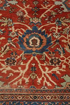 Matta, antik Mahal, Ziegler-mönster, ca 371,5-374,5 x 265-266 cm (samt en kortsida med lite slätväv).