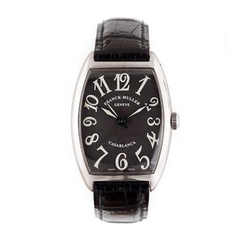 148. Franck Muller - Casablanca. Stål/läderband. nr 714. 31x43mm.