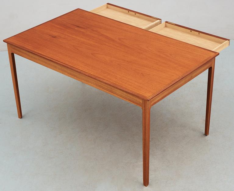 An Ole Wanscher mahogany desk, A. J. Iversen, Denmark 1960's.