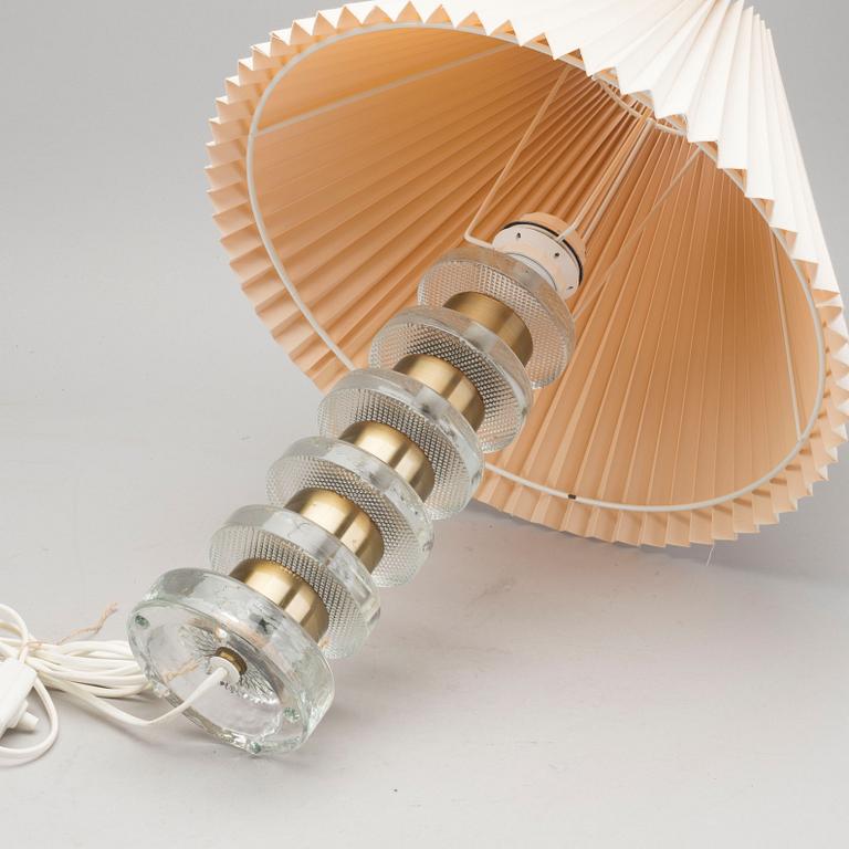 A SWEDISH GLASS LAMP, second half of 20th century.