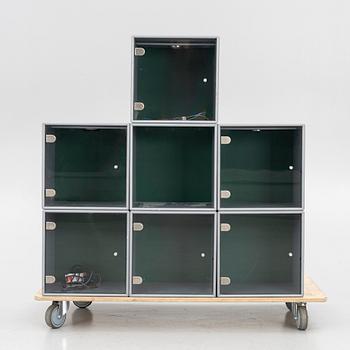 Peter J Lassen, a 7 pieces, shelving system, Montana Møbler, Denmark.