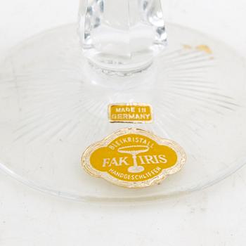Vinglas 20 st Fakiris Böhmen 1900-talets mitt slipat glas.