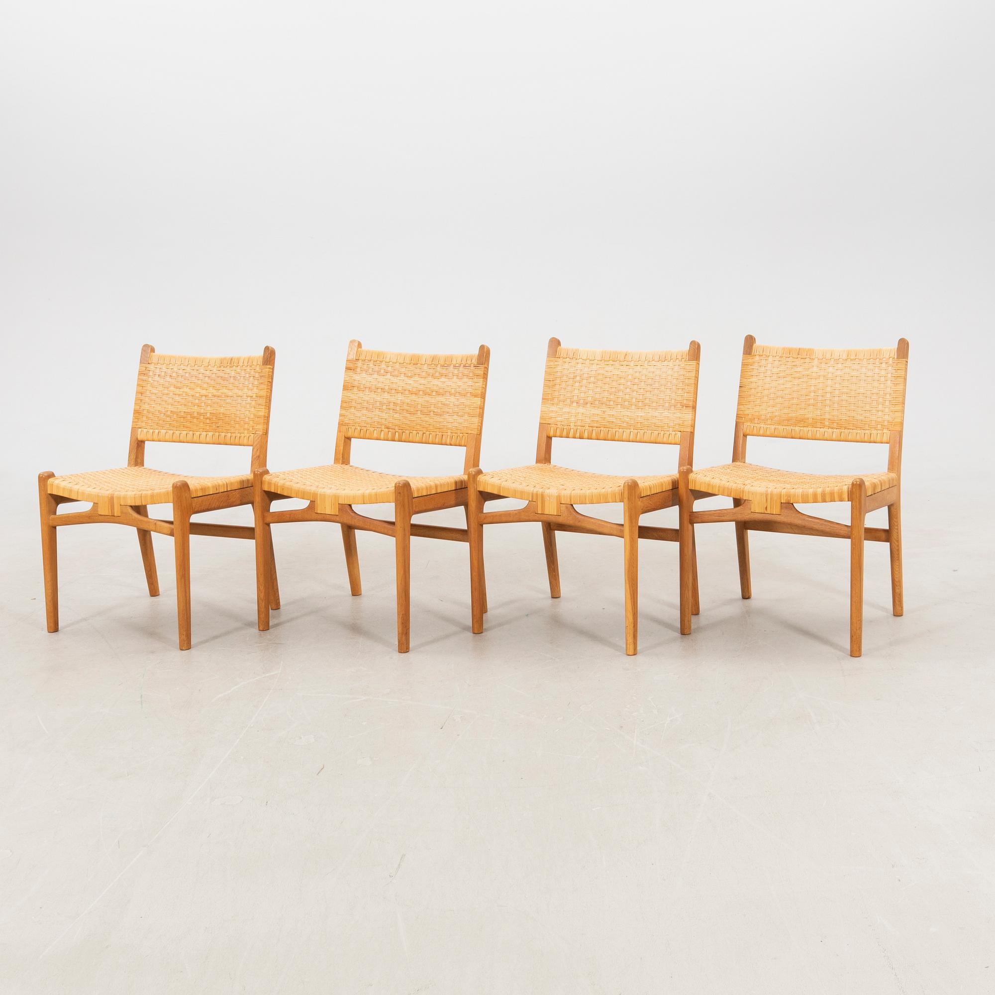 Hans J. Wegner, chairs 4 pcs model "CH31", Carl Hansen & Son, Denmark, later part of the 20th century.