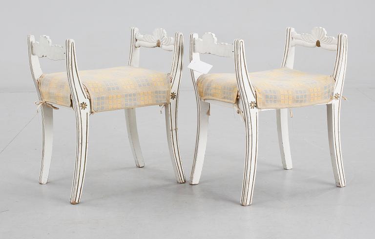 BANKETTER, ett par, provinsiell senempire, 1800-talets första hälft/mitt.